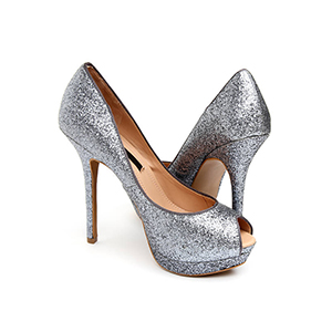 Silver Glittery Heels